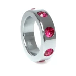 Boss Series - Metaal - Cockring - Penisring met Roze Diamanten - Middel - Afbeelding 5