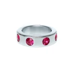 Boss Series - Metaal - Cockring - Penisring met Roze Diamanten - Middel - Afbeelding 4
