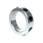 Boss Series - Metaal - Cockring - Penisring met Zwarte Diamanten - Middel