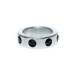 Boss Series - Metaal - Cockring - Penisring met Zwarte Diamanten - Middel - Afbeelding 4