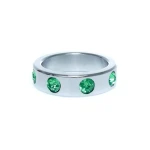 Boss Series - Metaal - Cockring - Penisring met Groene Diamanten - Groot - Afbeelding 4