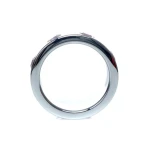 Boss Series - Metaal - Cockring - Penisring met Lichtroze Diamanten - Groot - Afbeelding 2