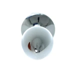 Zilveren buttplug met roos - Zwart - Afbeelding 5