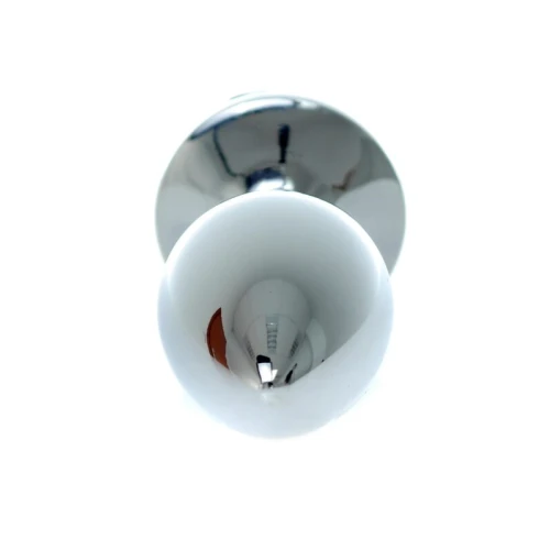 Zilveren buttplug met roos - Zwart - Afbeelding 5