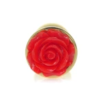 Gouden buttplug met roos - Rood - Afbeelding 9