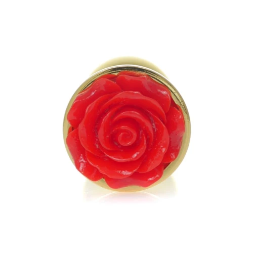 Gouden buttplug met roos - Rood - Afbeelding 9