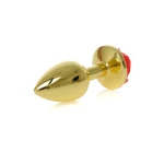 Gouden buttplug met roos - Rood - Afbeelding 6