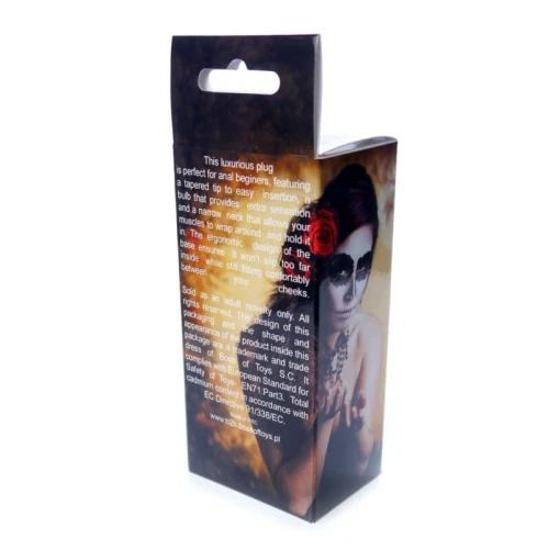 Gouden buttplug met roos - Lichtblauw - Afbeelding 3