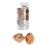 Rosé Gouden buttplug met roos - Perzik
