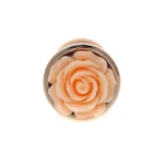 Rosé Gouden buttplug met roos - Perzik - Afbeelding 9