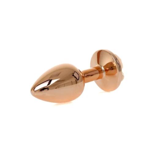 Rosé Gouden buttplug met roos - Perzik - Afbeelding 6