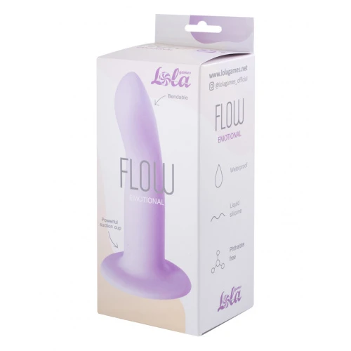 Dildo - Flexibel met G-Spot - Prostaat Stimulator - Flow Emotional - 100% Siliconen - Paars - Afbeelding 2
