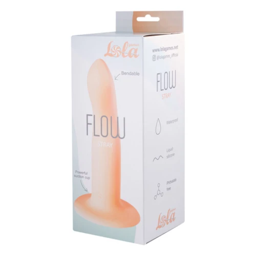 Dildo - Flexibel met G-Spot - Prostaat Stimulator - Flow Stray - 100% Siliconen - Vleeskleurig - Afbeelding 2