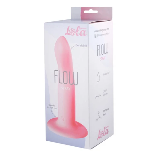 Dildo - Flexibel met G-Spot - Prostaat Stimulator - Flow Stray - 100% Siliconen - Roze - Afbeelding 2