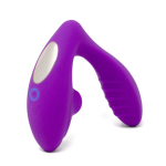 Libid Toys Kaysa - Dubbele zuiger en vibrator met 2 onafhankelijke en combineerbare motoren - USB oplaadbaar - 100% siliconen - Waterdicht - Paars - Afbeelding 4