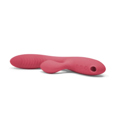 Libid Toys Saga - Flexibele zuiger en vibrator, met warmtefunctie en clitorisstimulator - USB oplaadbaar - 10 vibratiestanden - 5 zuigstanden - 100% siliconen - Warmteprogramma - Waterdicht - Roze - Afbeelding 4