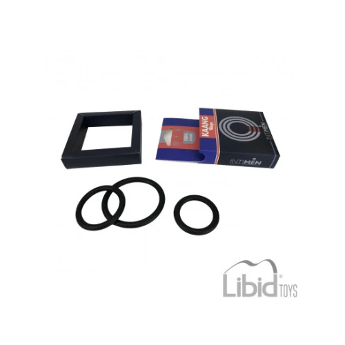 Intimen - Kaang Rings - Cockring - Penisring - Silicone - Zwart - Afbeelding 4