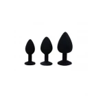 Candy Lust - Diamant Anaal Training Set - Silicone - Zwart - Afbeelding 3