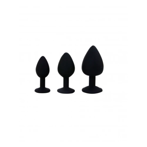 Candy Lust - Diamant Anaal Training Set - Silicone - Zwart - Afbeelding 3