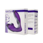 Libid Toys Kaysa - Dubbele zuiger en vibrator met 2 onafhankelijke en combineerbare motoren - USB oplaadbaar - 100% siliconen - Waterdicht - Paars - Afbeelding 2