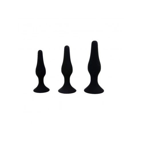Intimen - Anaalplug - Buttplug - Silicone - Anaal Training Set - Zwart - Afbeelding 2