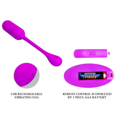 PRETTY LOVE - LECHIES, 12 vibratie standen Draadloze afstandsbediening - Afbeelding 3