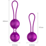 FOX SHOW – Geishaballen op afstand bedienbaar en oplaadbaar - 10 Funktie's - Benwa ballen - Remote Control Kegel Balls - 2 Pack - voor dubbel plezier - paars - gave Cadeaubox - Afbeelding 3