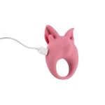 Oplaadbare ring voor clitorisstimulatie MiMi Dieren Kitten Kiki Roze - Afbeelding 4