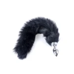 Butt Plug- Fox TAIL- Vossen staart - zwart- XL