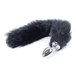 Butt Plug- Fox TAIL- Vossen staart - zwart- XL - Afbeelding 2