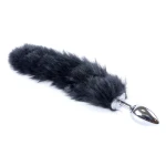 Butt Plug- Fox TAIL- Vossen staart - zwart- XL - Afbeelding 3