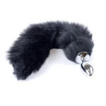 Butt Plug- Fox TAIL- Vossen staart - zwart- XL - Afbeelding 4