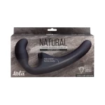 Soepele strapless voorbinddildo Natural Temptation Zwart - Afbeelding 4