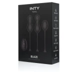 INTY Toys - Blaze - Vibrerende Kegelbalset - 10 standen - USB - Draadloze afstandsbediening - Ultra sterke motoren - 100% Siliconen - Waterdicht - Zwart - Afbeelding 2