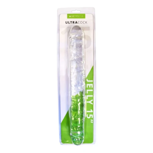 Me You Us Ultracock Heldere Jelly 15inch Dubbele Dildo - Afbeelding 2