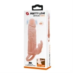 Pretty Love Brave Man Vibro Extension Vleeskleurig - Afbeelding 2