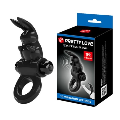eng pl Pretty Love Exciting Vibrating Cock Ring Black 163185 1