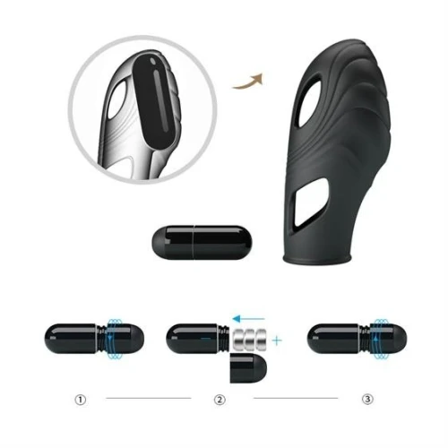Pretty Love Lich Finger Vibrator Zwart