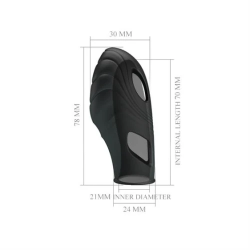 Pretty Love Lich Finger Vibrator Zwart - Afbeelding 3