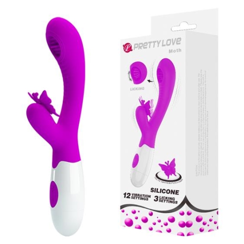 eng pl Pretty Love Moth Clitoris Vibrator Purple 165383 1