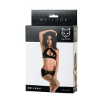 Glanzende Wetlook glansset BRIANNA - zwart - M - Afbeelding 2
