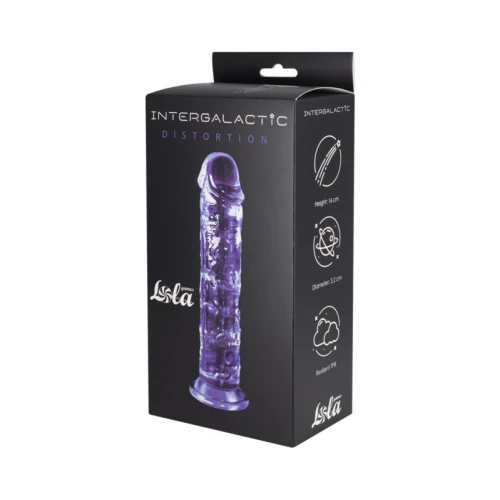 Transparante dildo Intergalactic Distortion Paars - Afbeelding 2