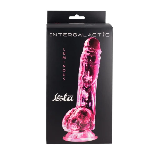 Transparante dildo Intergalactic Luminous Roze - Afbeelding 3