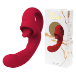 Rouge Velvet - Mini G-Spot + Likken USB Vibrator - Luxe Cadeauverpakking - Rood