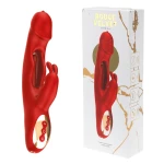 Rouge Velvet - Bunny Licking + Tikken USB Vibrator - Luxe Cadeauverpakking - Rood