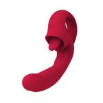 Rouge Velvet - Mini G-Spot + Likken USB Vibrator - Luxe Cadeauverpakking - Rood - Afbeelding 2