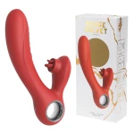 Rouge Velvet - G-Spot + Likken USB Vibrator - Luxe Cadeauverpakking - Rood
