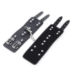 Fetish Fever - Bondage - Handboeien BDSM met twee gespen - Zwart