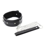 Fetish Fever - Bondage - Halsband met riem - Zwart