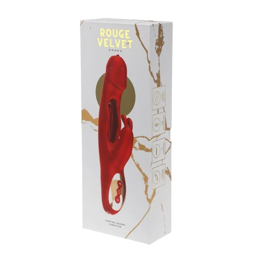 Rouge Velvet - Bunny Licking + Tikken USB Vibrator - Luxe Cadeauverpakking - Rood - Afbeelding 3